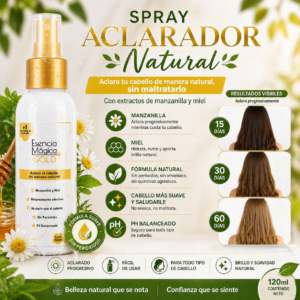 Spray Aclarador de Cabello Manzanilla y Miel - Ilumina y protege el cabello infantil de forma natural