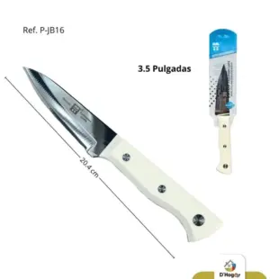 Set x2 Cuchillo de cocina profesional de acero inoxidable de 3.5 pulgadas - Facilita el pelado y corte preciso de frutas y verduras