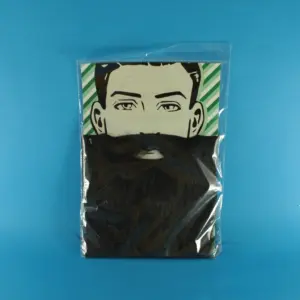 Barba Larga Negra para Disfraz de Adulto - Completa tu personaje de forma rápida en fiestas