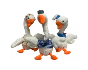 Set x2 Peluche Ganso Interactivo Musical Que Canta Y Baila - Estimula La Diversion Y El Entretenimiento Infantil