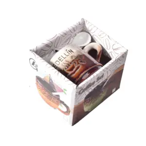 Set x3 Pocillo de cerámica pequeño con cuchara para café espresso - Disfruta tus bebidas calientes con elegancia y practicidad