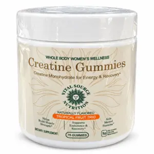 Gomitas de Creatina Monohidrato Sabor Fruta Tropical Vital Source - Mejoran la fuerza muscular y aceleran la recuperacion fisica