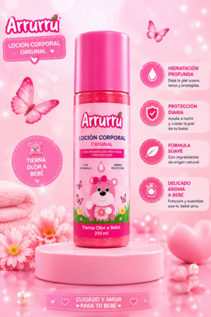 Set x2 Loción corporal para bebé Arrurrú Dulce Cariño hidratante - Protege y suaviza la piel delicada diariamente