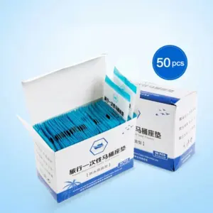 Set x2 Protector desechable para inodoro portátil de plástico transparente - Garantiza la máxima higiene personal al utilizar baños públicos fuera de casa