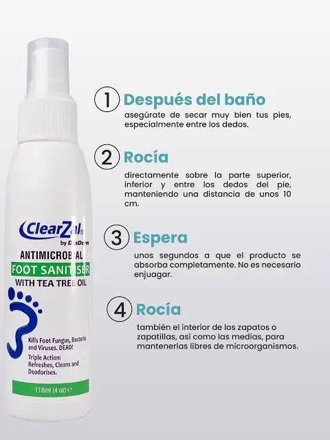 Set x2 Limpiador antimicrobiano para pies con árbol de té - Elimina hongos y neutraliza malos olores