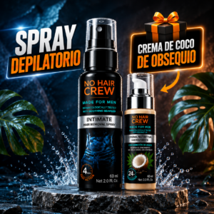 Set x2 Spray depilatorio corporal masculino con crema de coco - elimina el vello sin irritación