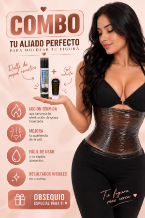 Set x3 Combo Gel Reductor Térmico y Papel Osmótico Corporal - Potencia tu rutina de moldeado y mejora la apariencia de tu piel