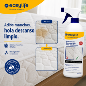 Set x2 Limpiador Desinfectante de Colchones Anti Bacterias - Elimina manchas profundas y neutraliza malos olores