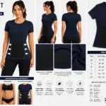 Camiseta moldeadora deportiva cuello redondo Powerfit con control abdominal - estilizas tu figura y mejoras tu postura con total comodidad - Imagen 2