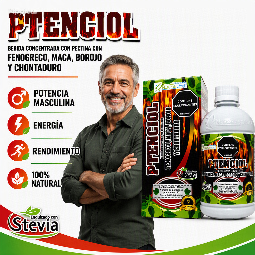 Potenciol Jarabe de Maca Borojó y Chontaduro 400 ml - Aumenta tu energía y vitalidad masculina diariamente