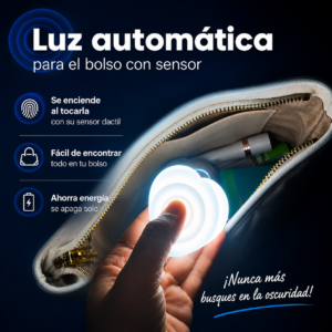Set x2 Mini lámpara LED táctil para bolso con llavero USB-C - Encuentra tus llaves fácilmente en la oscuridad