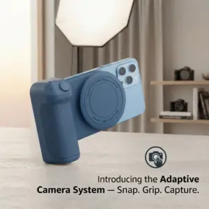 Set x2 Empuñadura fotográfica magnética para celular con Bluetooth - Elimina los temblores y captura videos profesionales sin esfuerzo