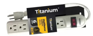 Set x2 Multitoma eléctrica 6 salidas con cable de 85 cm y protección - Conectas múltiples dispositivos de forma segura en tu oficina u hogar