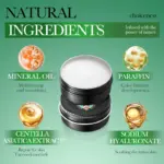 Set de 3 bálsamos hidratantes para tatuajes Sadoer de 40 g en envase negro, con ingredientes naturales como mineral oil, parafina y centella asiática.