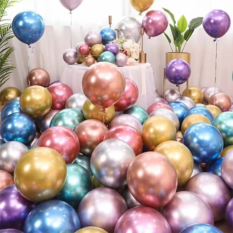 Globo de látex cromado X50 - Aporta un acabado metálico elegante a tus celebraciones