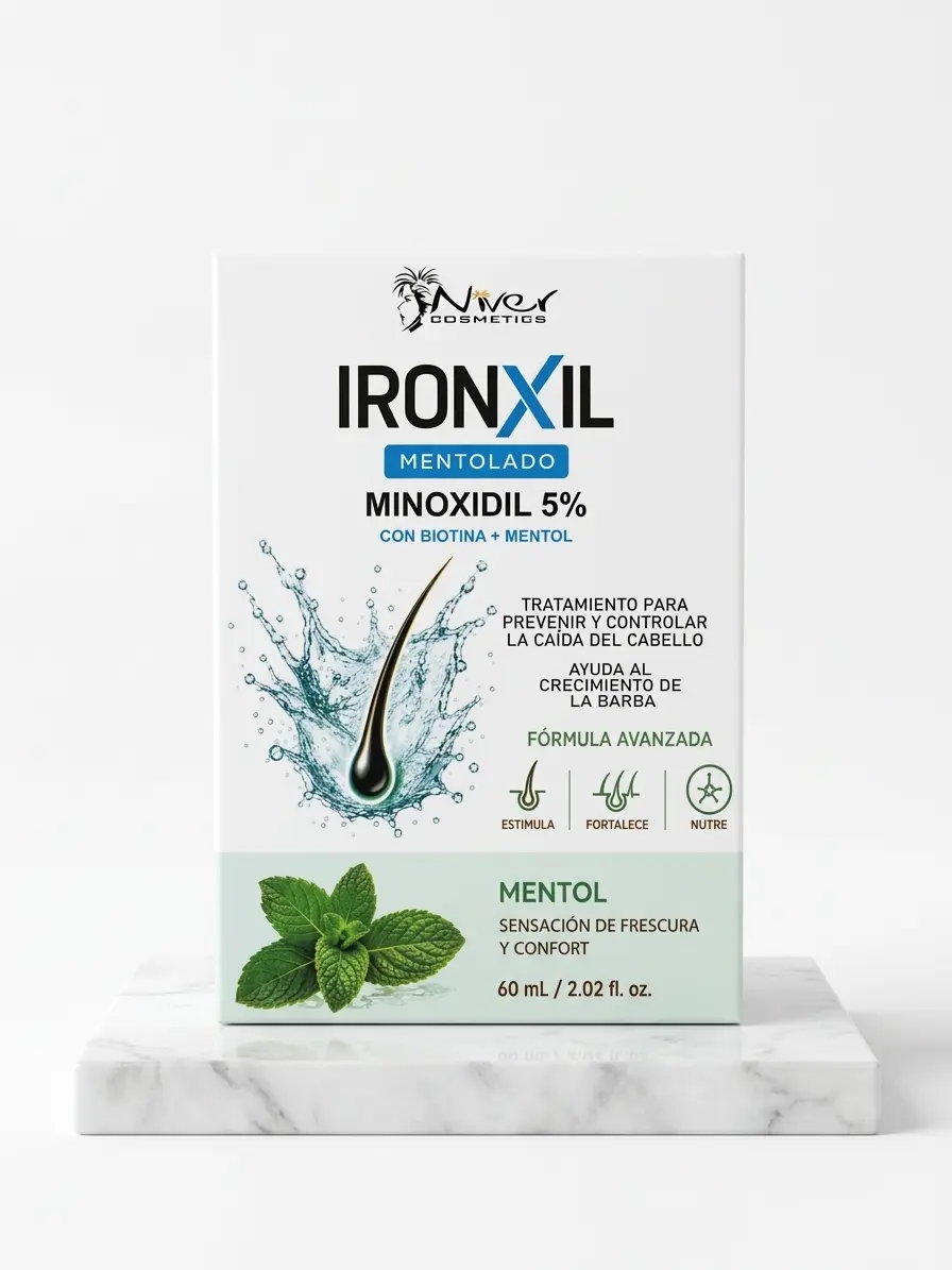 Minoxidil 5% con Biotina Mentol Ironxil - Imagen 2