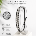 Pulsera de plata 925 con esferas bicolores y tejido resistente - Eleva tu estilo diario con sofisticación - Imagen 2