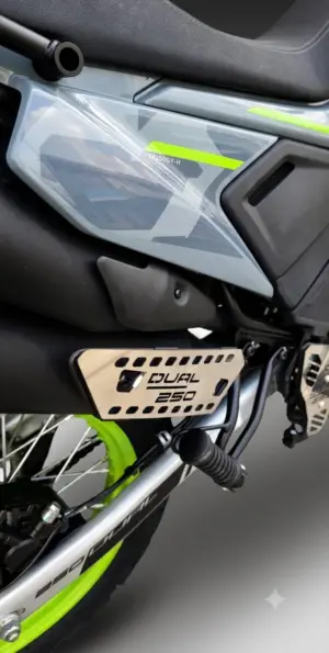 Set x2 Protector de mofle para moto en acero inoxidable - Evita daños por impactos y altas temperaturas