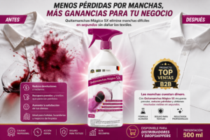 Set x2 Borra Manchas Imposibles para telas y tapicería profesional - elimina manchas difíciles y recupera tus prendas al instante