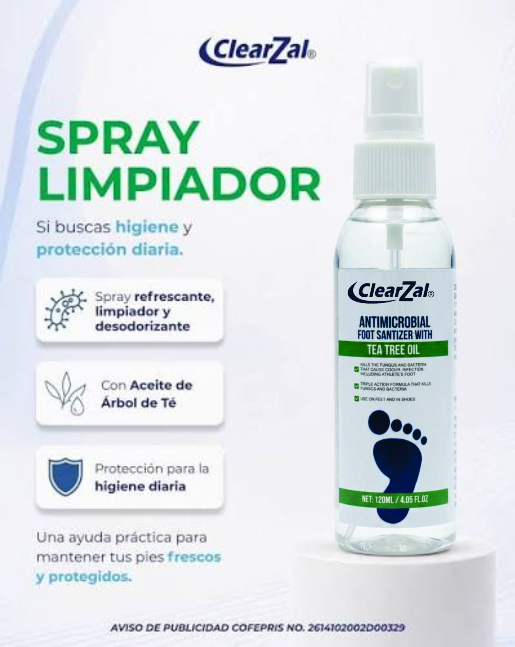 Clear Zal Antimicrobial 120Ml - Imagen 2