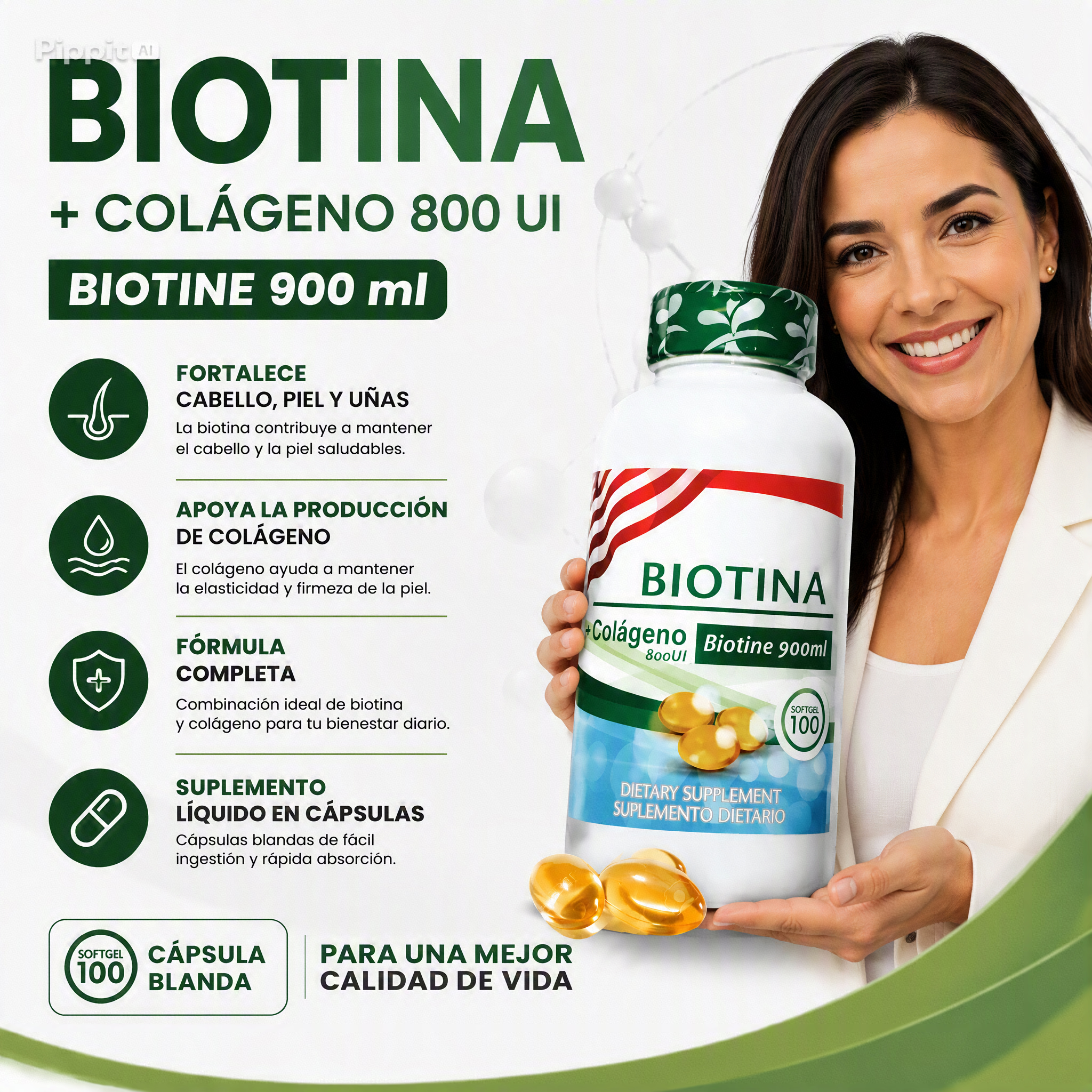 Biotina con Colageno 100 Cap