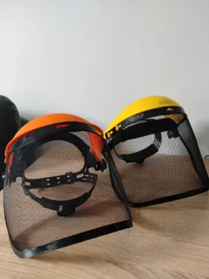 Set x2 Careta de protección facial en malla para guadañadora - bloquea partículas y residuos durante trabajos forestales