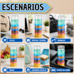 Dosificador de Snacks de 4 Compartimentos Apilable y Hermético - Organiza y transporta tus alimentos sin mezclas