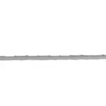 Antena de alta ganancia para camión de 90 cm, color plateado con base negra y punta roja.