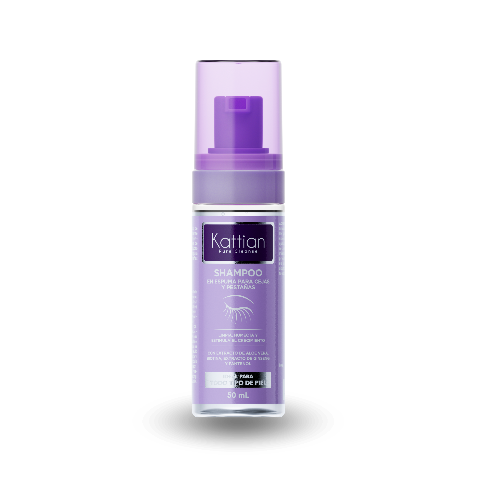 Set x4 Shampoo en Espuma para Cejas y Pestañas de 50 ml - Limpia e hidrata profundamente mientras estimula el crecimiento
