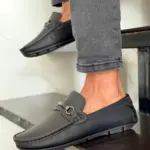 Mocasines de conducción en piel genuina con antifaz metálico - Disfrutas máxima comodidad y elegancia durante todo el día - Imagen 3