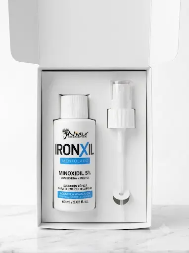 Minoxidil 5% con Biotina Mentol Ironxil - Imagen 3