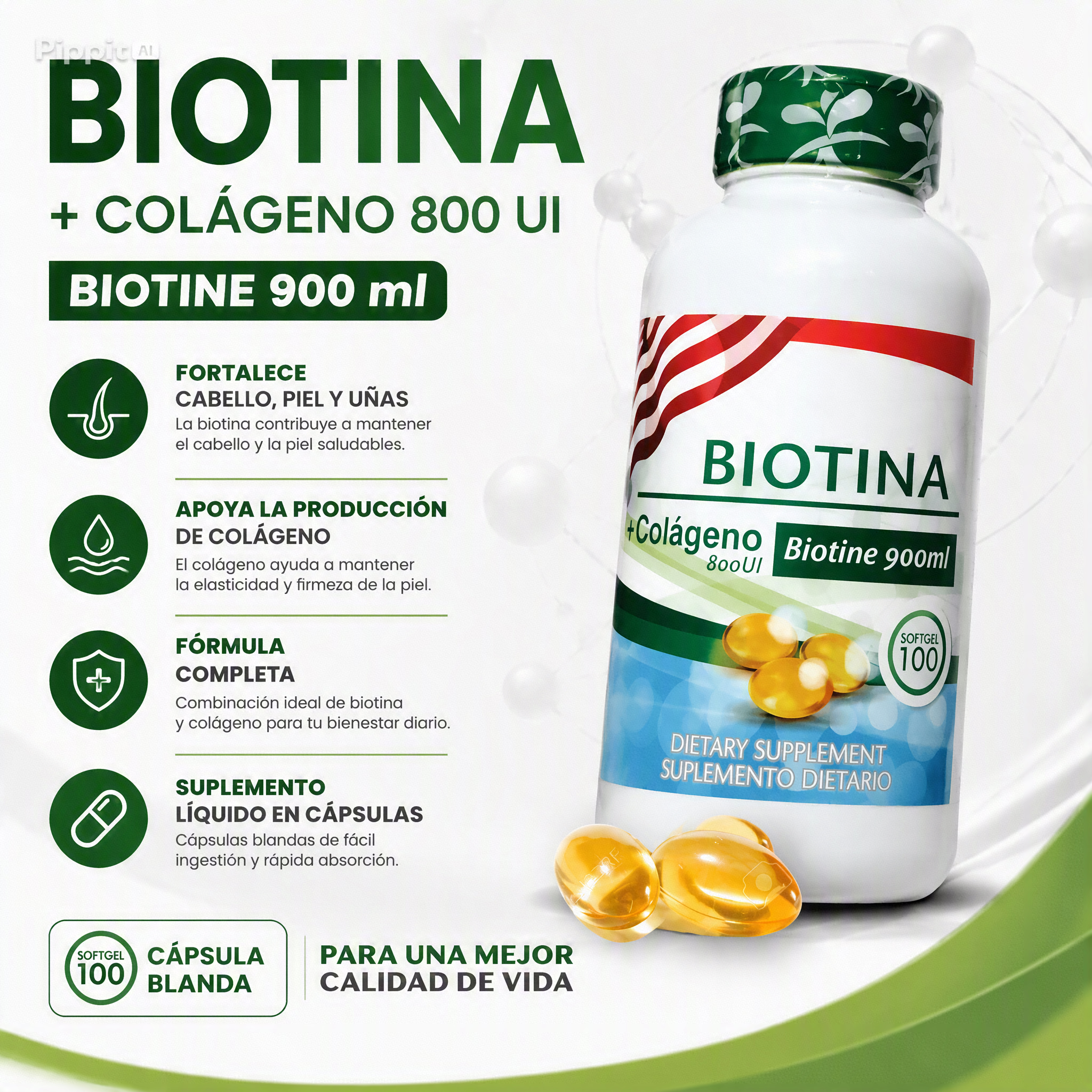 Biotina con Colageno 100 Cap