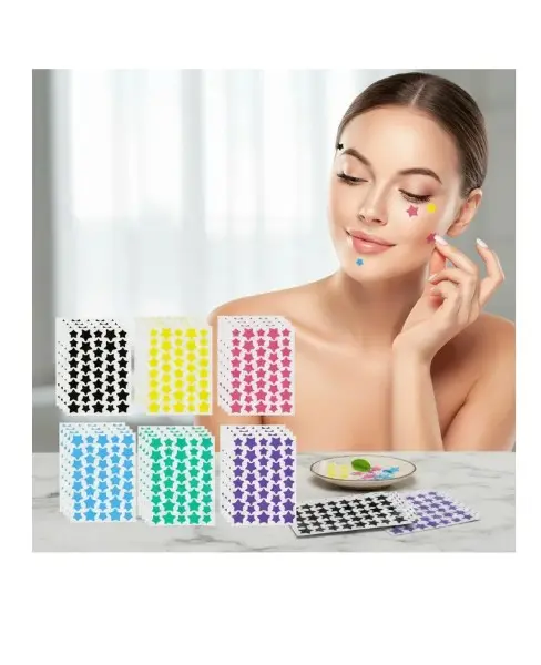 Set x3 Parches hidrocoloides antiacné invisibles para el rostro - reducen la inflamación y previenen marcas en la piel - Imagen 3