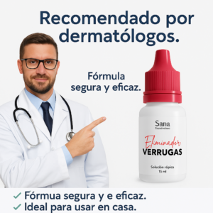 Eliminador de verrugas Sana 15 ml con gotero para manos y pies - Elimina verrugas comunes desde casa de forma segura