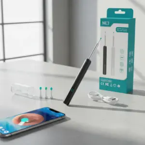 Otoscopio Digital WiFi con Cámara HD para Inspección Auditiva - Visualice el interior del oído en tiempo real desde su celular