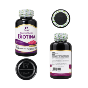 Biotina FitoVit 100 Cápsulas Blandas Vitamina B7 - Fortalece tu cabello y mejora la salud de tus uñas
