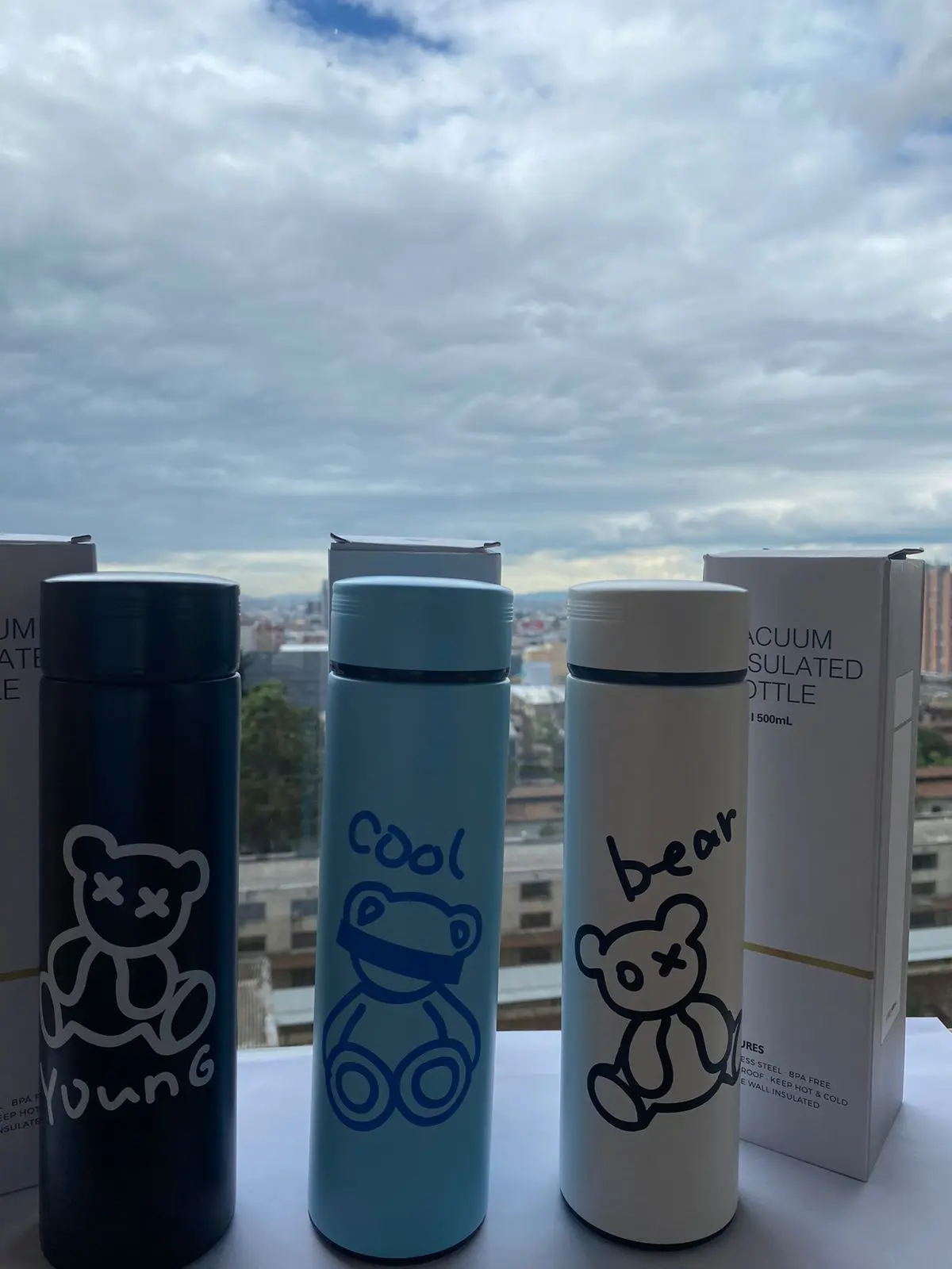 Termo Acero Inoxidable 500 ml Diseño Oso - Conserva tus bebidas calientes o frías todo el día