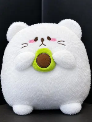 Peluche Osito Blanco con Aguacate