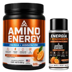 Suplemento de Proteina y Aminoacidos con Energia Sabor Naranja - Activa tu rendimiento diario y acelera tu recuperacion muscular