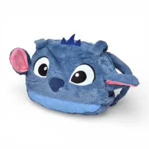 Set x2 Bolso cartera de peluche con diseño de personaje y poliéster suave - transporta tus accesorios diarios con comodidad