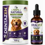 Proteína limpiadora para encías de perros y aliento fresco - Neutraliza los malos olores bucales de forma natural