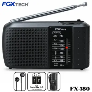 Radio Portátil AM FM de Bolsillo FX-180 - Escuchas tus emisoras favoritas sin depender de internet