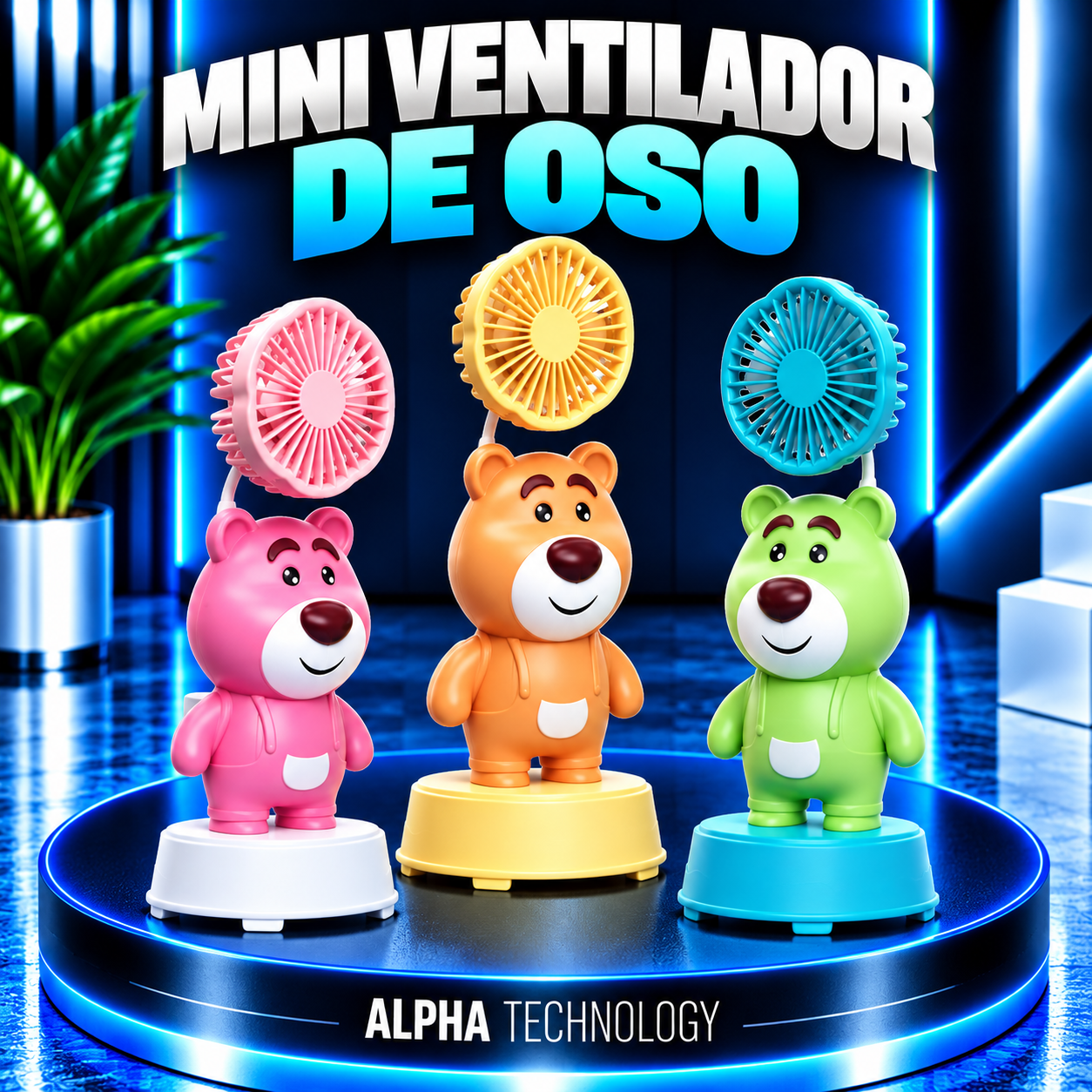 Mini Ventilador de Oso