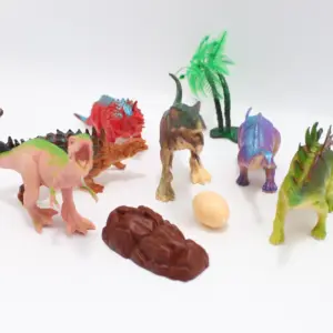 Set x2 Set de Dinosaurios x 9 Pcs con accesorios de plástico educativo - Estimula la imaginación creando mundos prehistóricos divertidos
