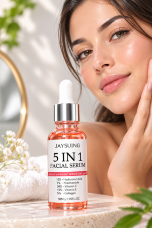 Set x3 Sérum facial 5 en 1 antiedad con absorción rápida - Rejuvenece y unifica el tono de la piel