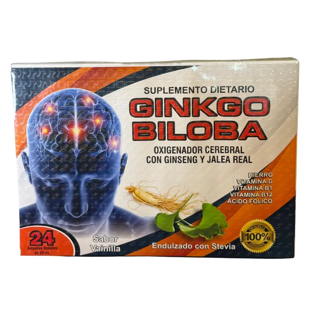 Ginkgo Biloba en ampollas Fito Natural x24 unidades - Mejora la concentración y estimula la circulación cerebral