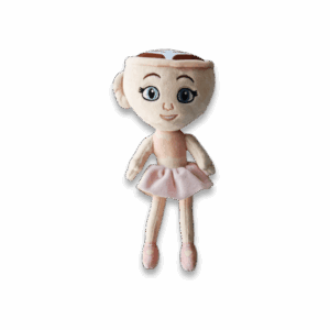 Set x2 Peluche de bailarina capuchina de 34 cm - Decora habitaciones infantiles y acompaña momentos de descanso