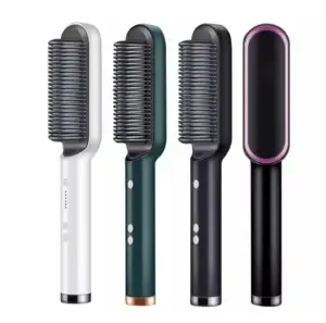 Set x2 Cepillo Alisador Electrico con Mango Ergonomico - Consigue un cabello liso rapidamente