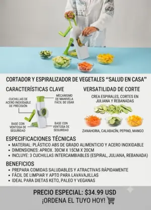 Cortador Espiralizador Salud en Casa Bn