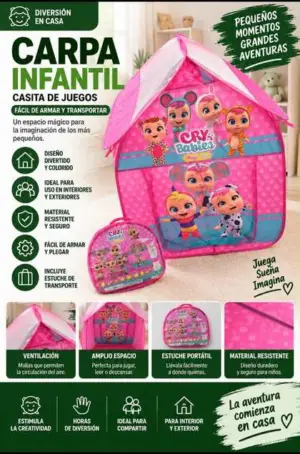 Carpa Infantil Casita de Juegos Bs